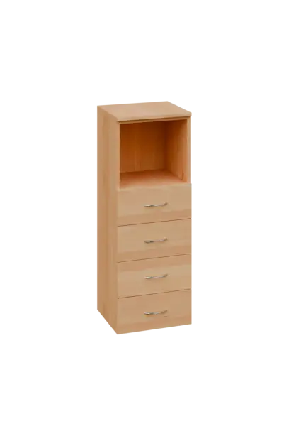 CN 3 - 44ZN skříň, 4-zásuvková/nika, 1100x400x400, javor horský